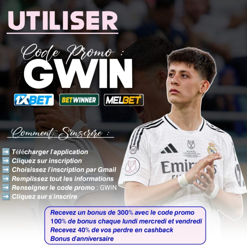 Code Promo GWIN : bonus jusqu’à 300% sur 1XBET, BETWINNER et MELBET